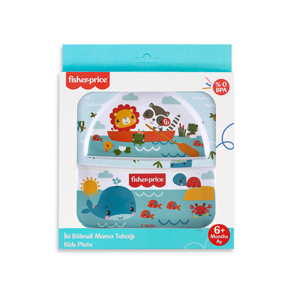 FEEDING PLATE BLUE SPLASHIN' WHALE