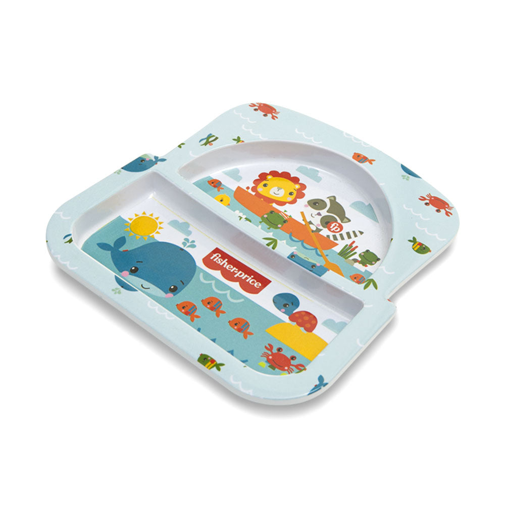 FEEDING PLATE BLUE SPLASHIN' WHALE