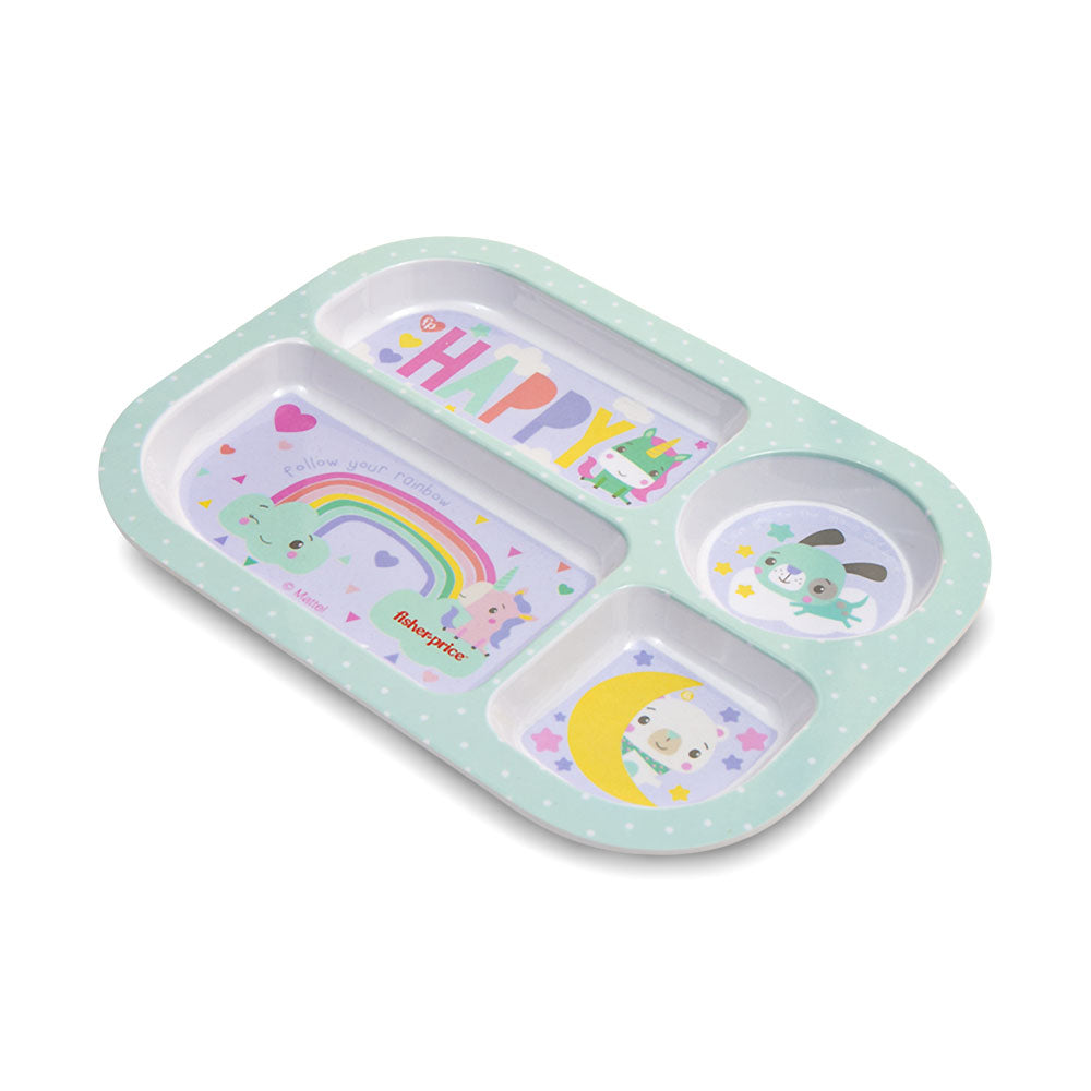 FEEDING PLATE PURPLE HAPPY UNICORN
