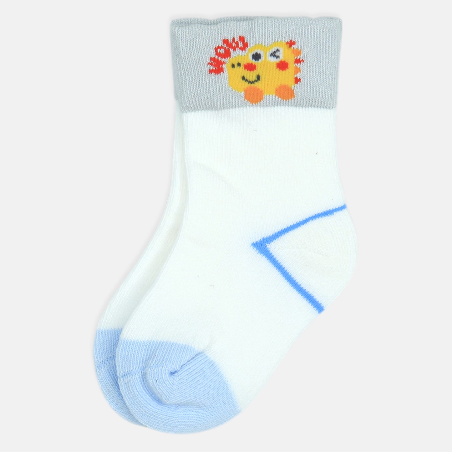 BOY SOCKS WHIMSICAL BLUE MONSTER