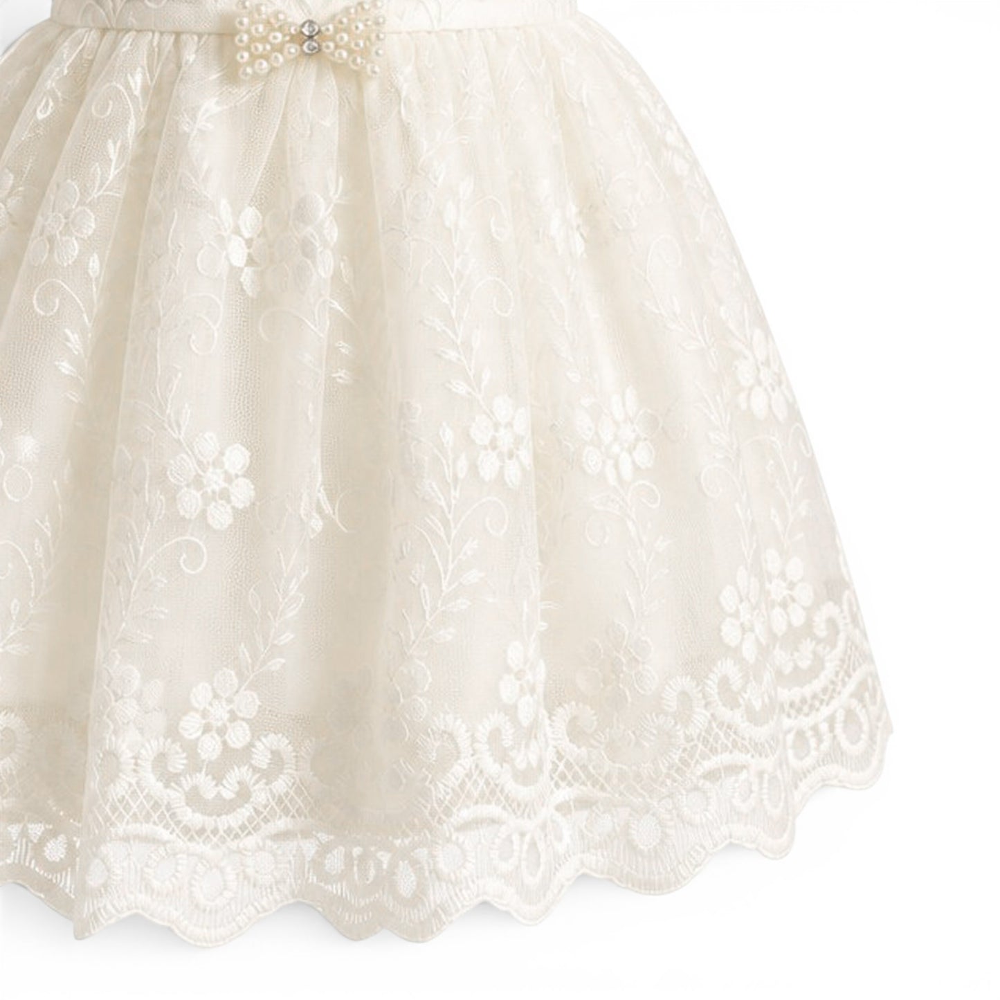 WHITE LACE BABY GIRL FANCY FROCK GIFT SET