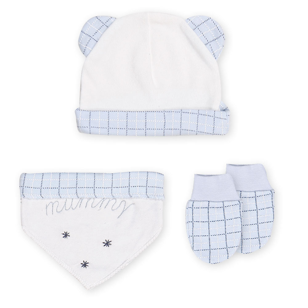 BABY BOY GIFT SET WHITE MUMMY BEAR