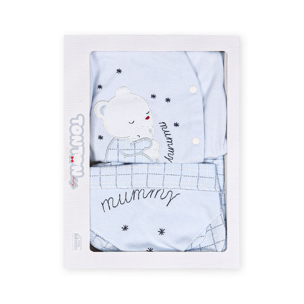 BABY BOY GIFT SET BLUE MUMMY BEAR
