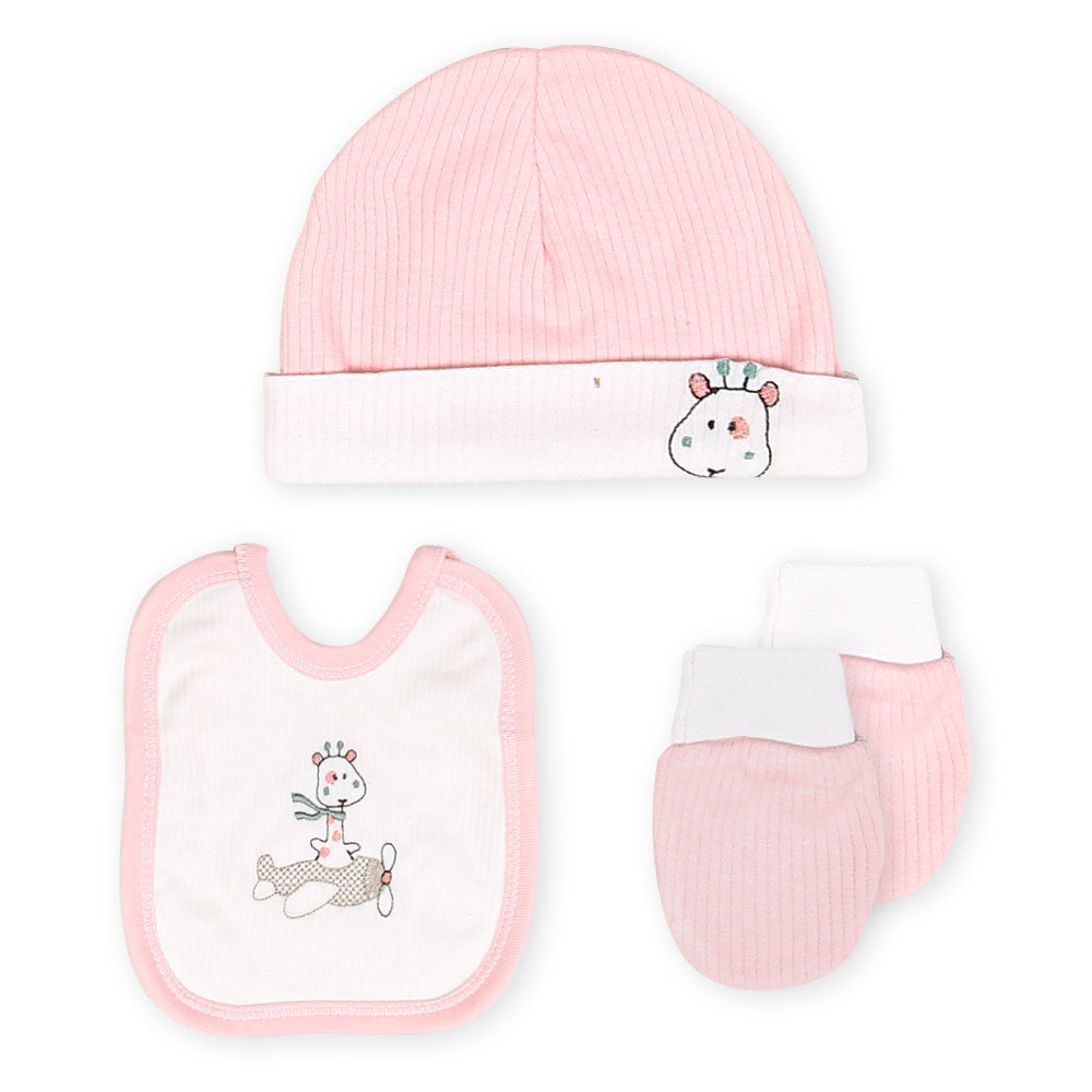 BABY GIRL GIFT SET PINK GIRAFFE & HELICOPTER