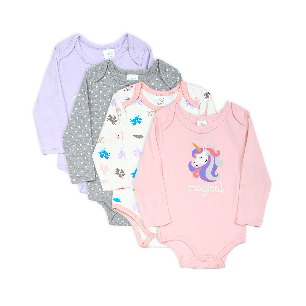 GIRL BODY SUIT PK-4 FULL SLEEVE MAGICAL ANGEL