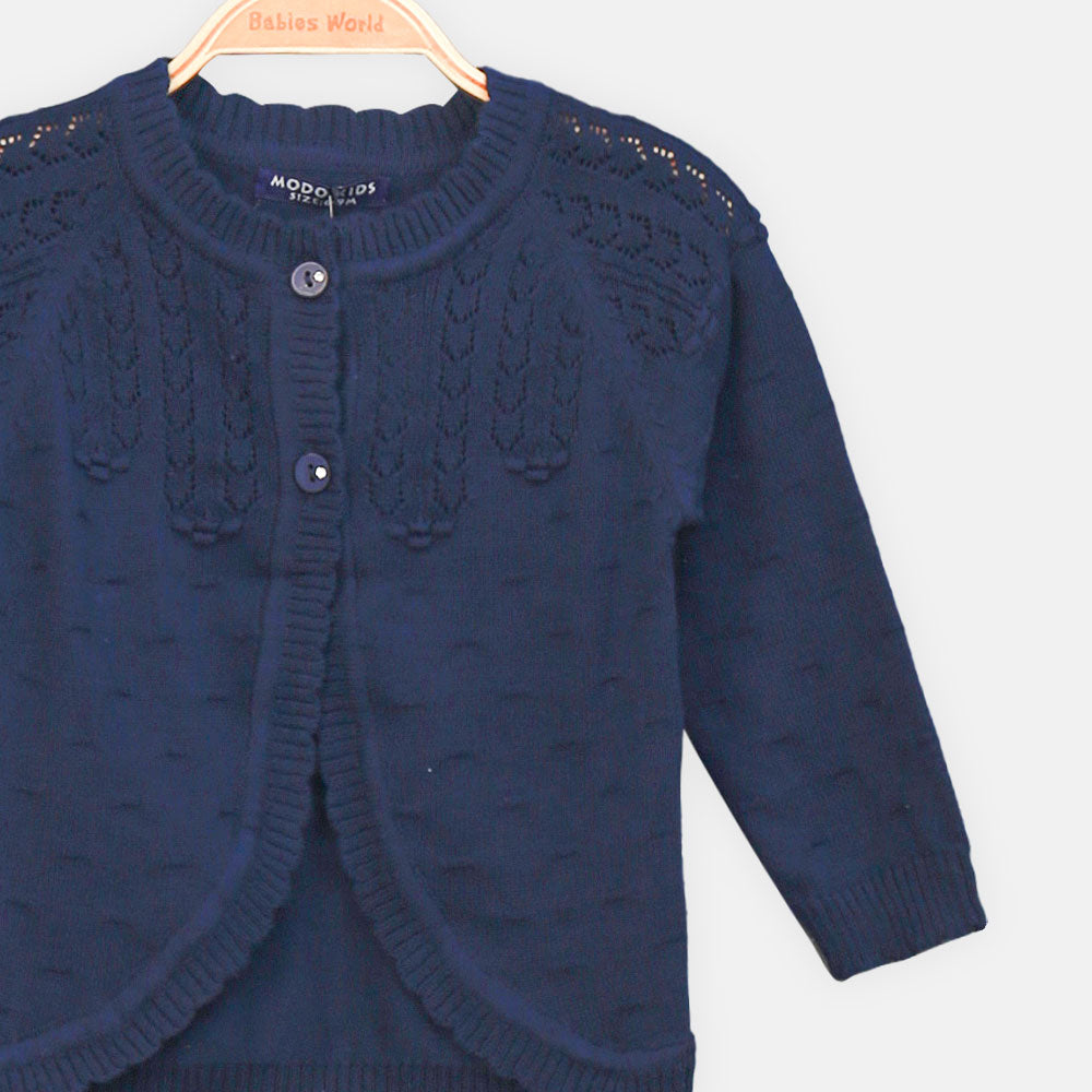 GIRL CARDIGAN NAVY BLUE