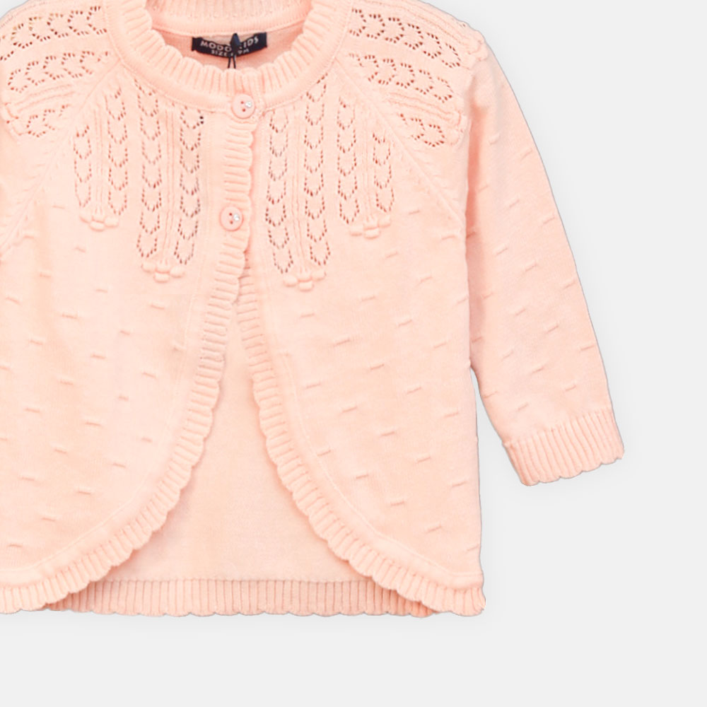 GIRL CARDIGAN PEACH