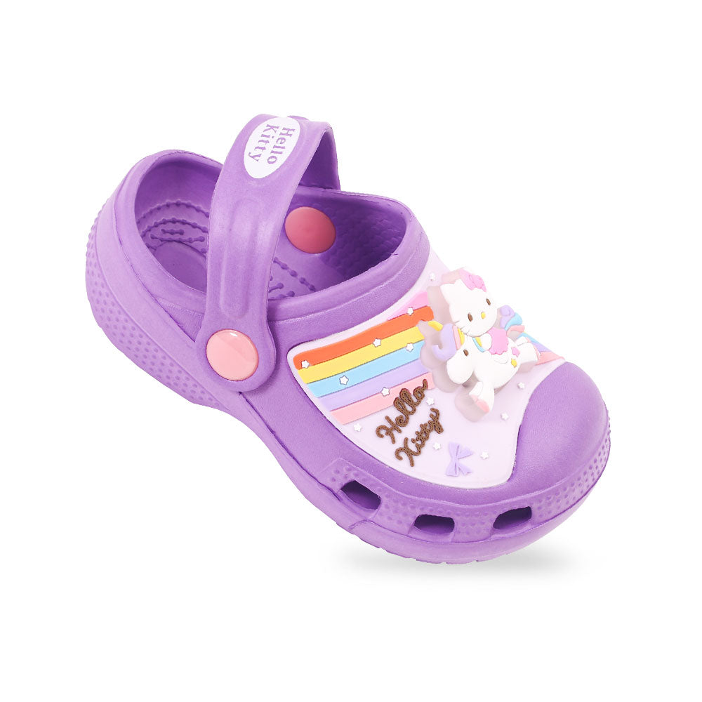 GIRL CROCS PURPLE HELLO KITTY LED