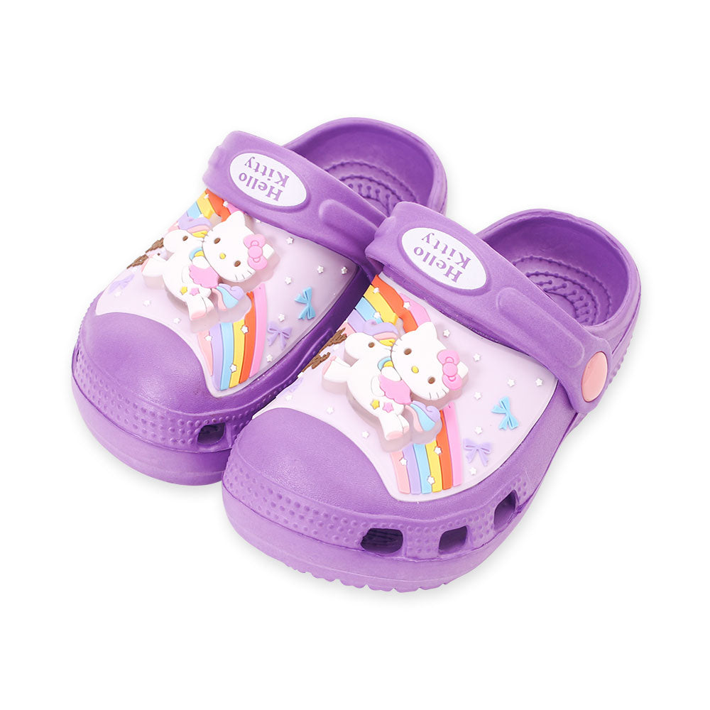 GIRL CROCS PURPLE HELLO KITTY LED