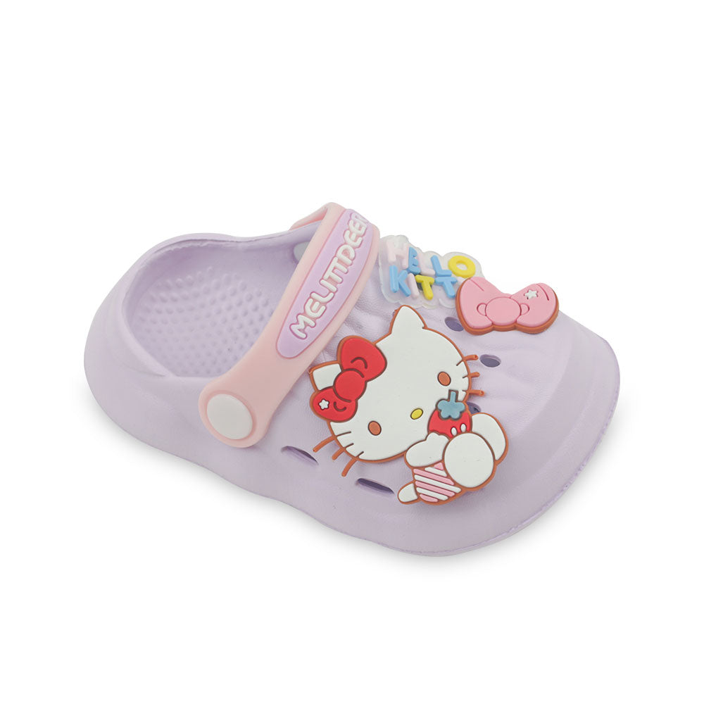 GIRL CROCS LILAC HELLO KITTY