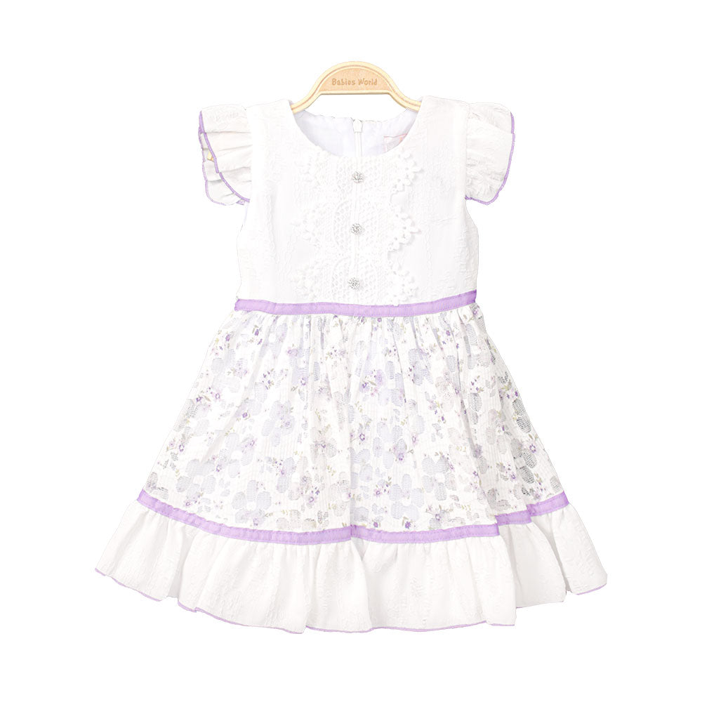 GIRL FROCK LAVENDER FLORAL