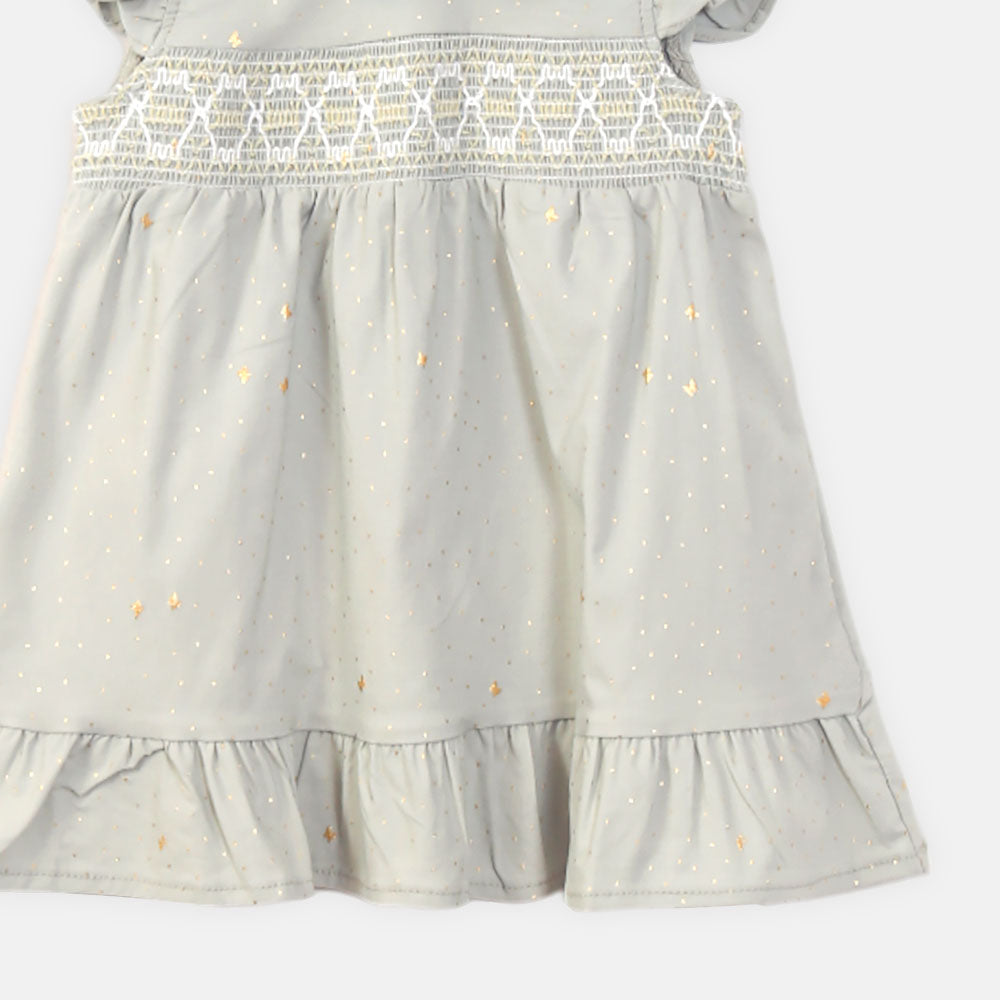GIRL FROCK MINT GREEN COTTON JERSEY