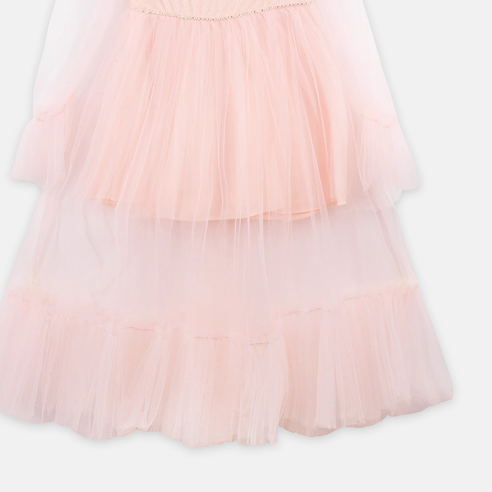 FANCY FROCK PEACH MAXI DRESS