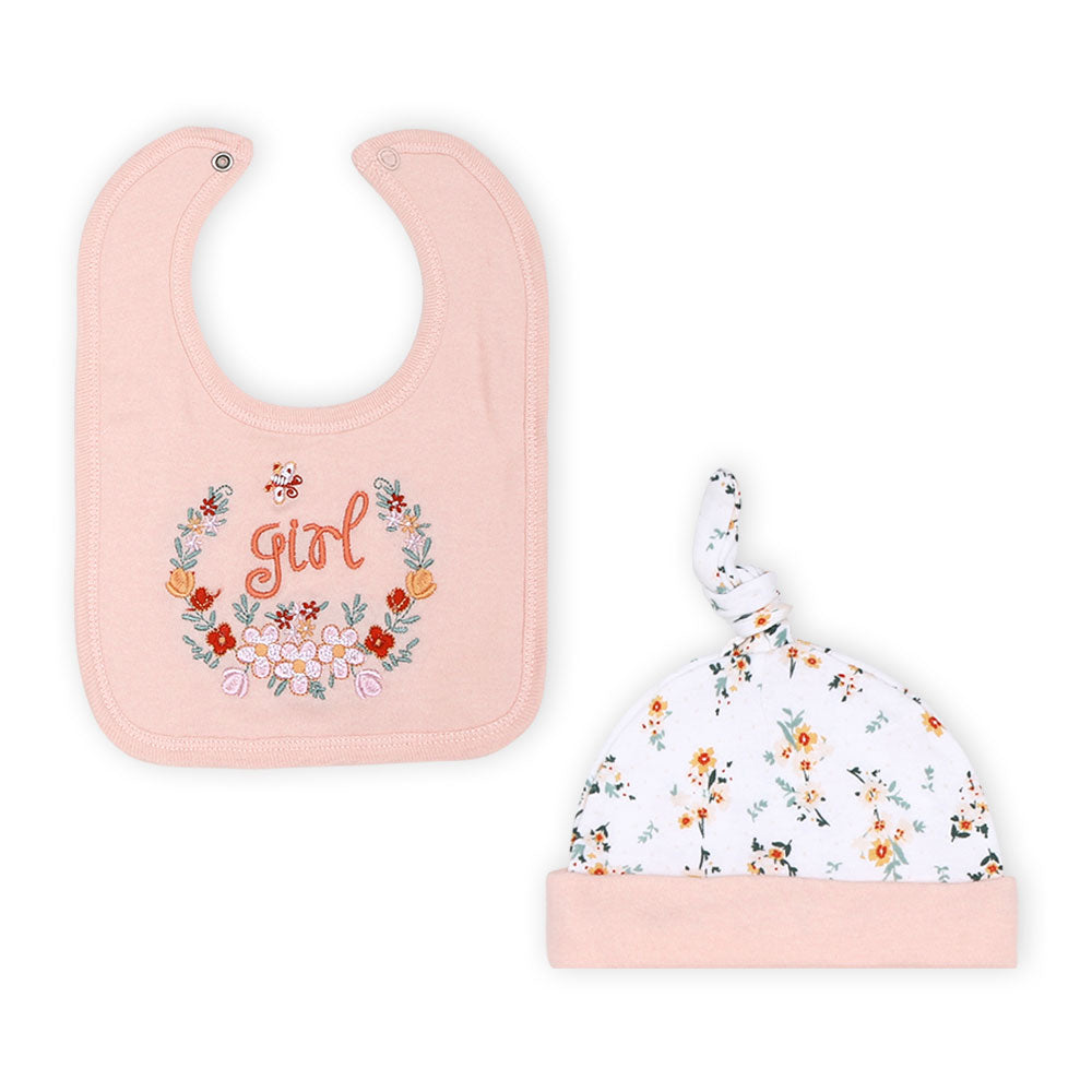 BABY GIRL GIFT SET PEACH FLORAL