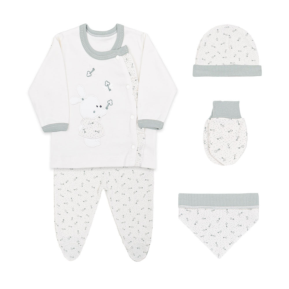 BABY GIRL GIFT SET GREEN BEAR