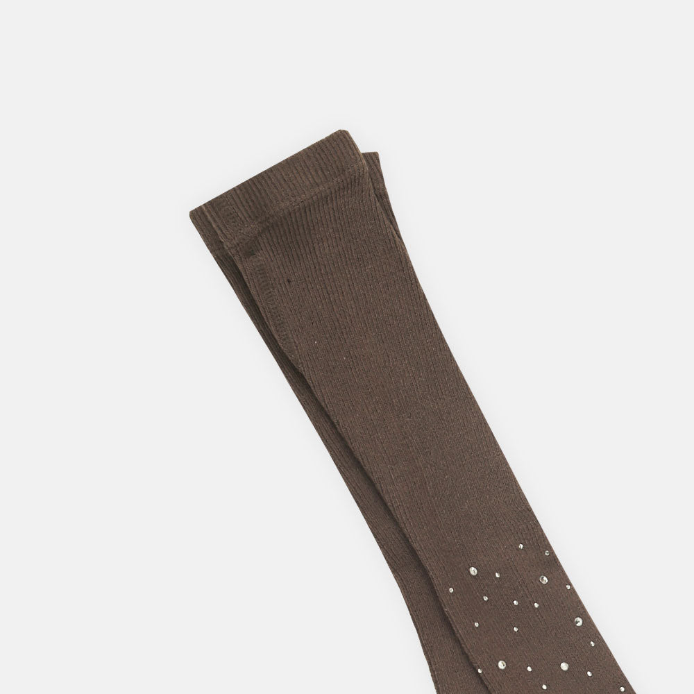 LEGGING BROWN DIAMOND CUT STONE