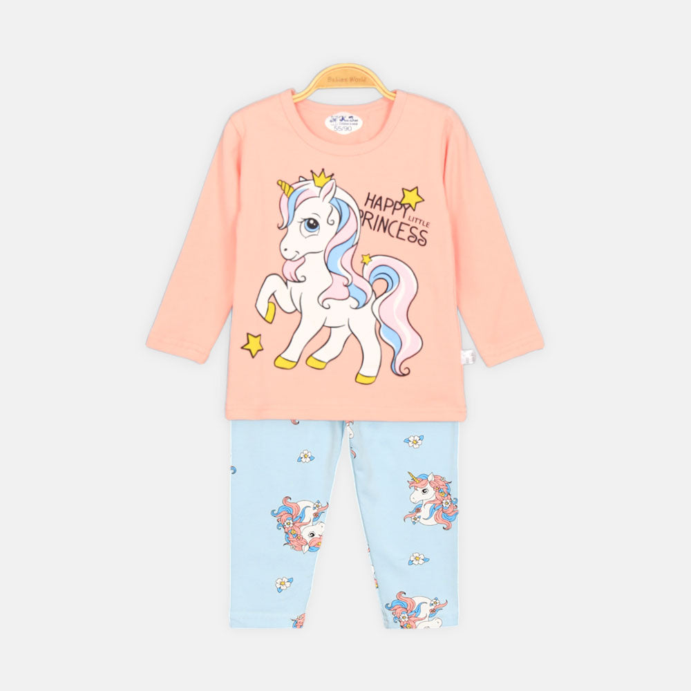 GIRL NIGHT SUIT PINK UNICORN