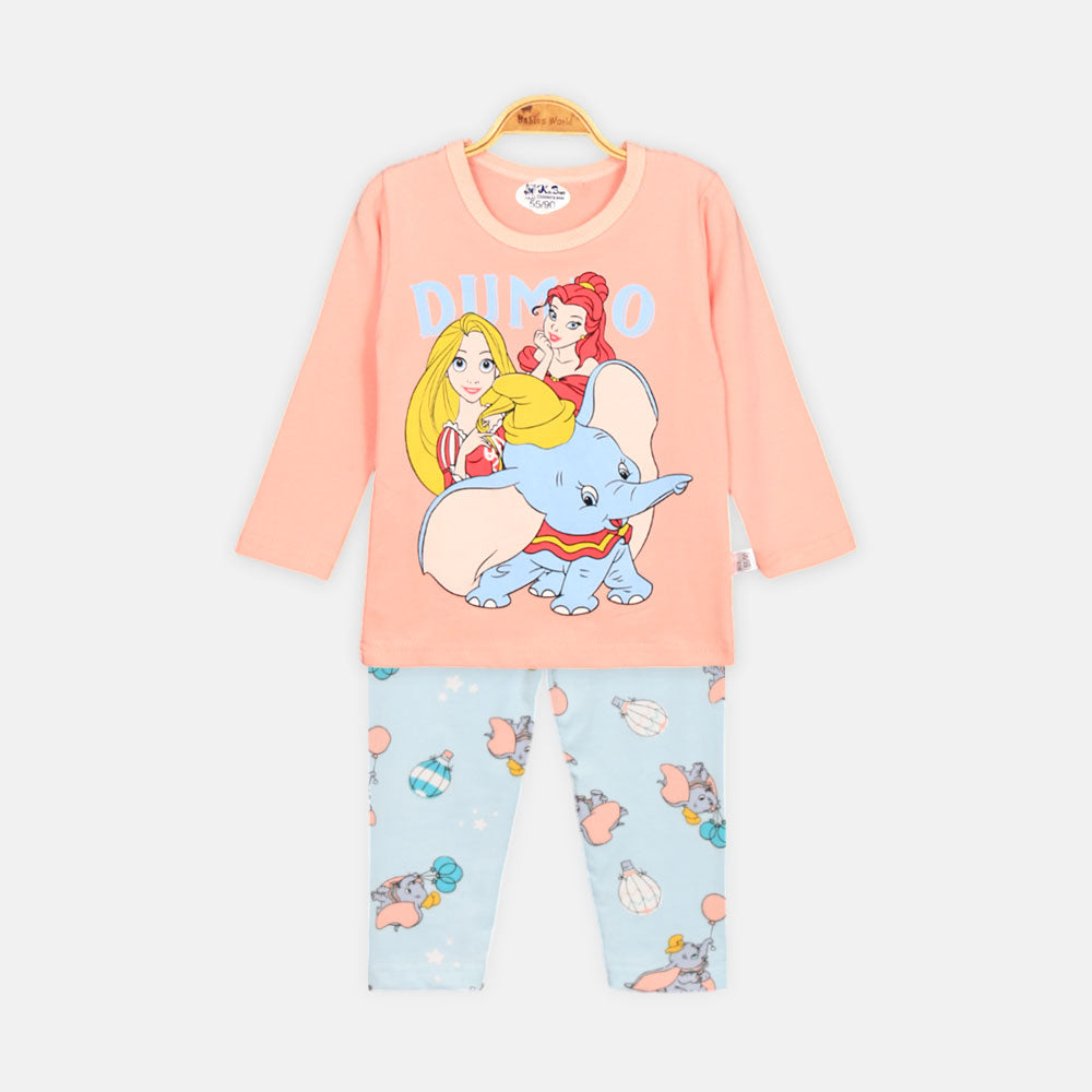 GIRL NIGHT SUIT PINK DUMBO