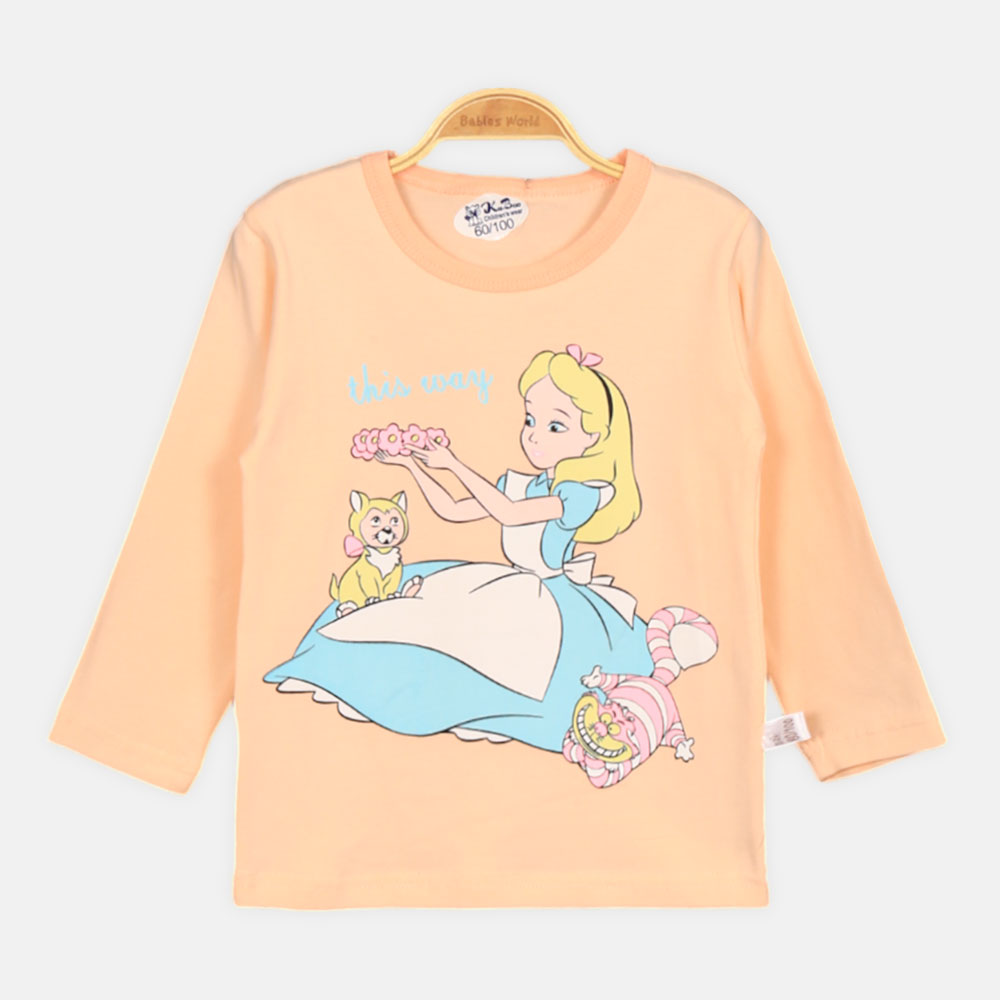 GIRL NIGHT SUIT PEACH ALICE