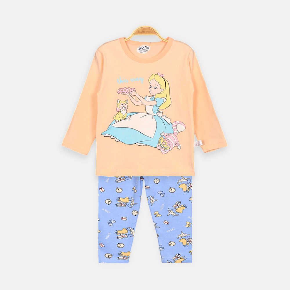 GIRL NIGHT SUIT PEACH ALICE