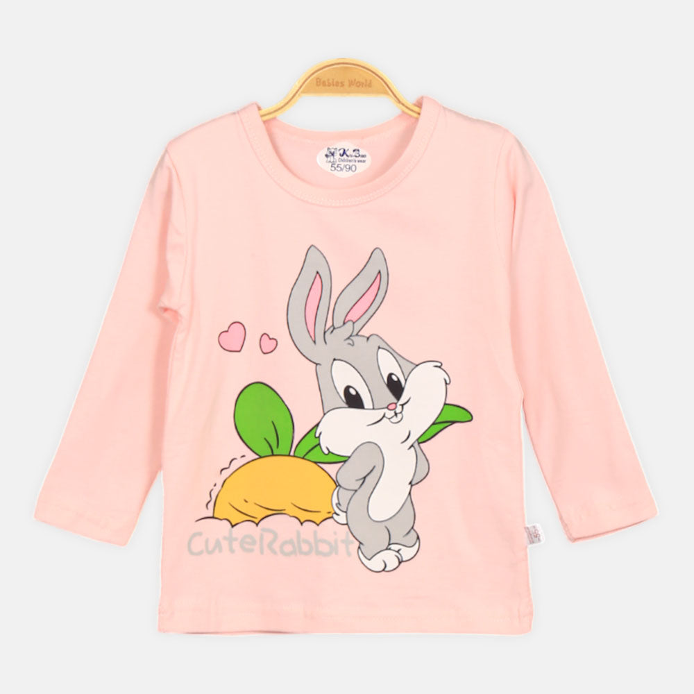 GIRL NIGHT SUIT PINK CUTE RABBIT
