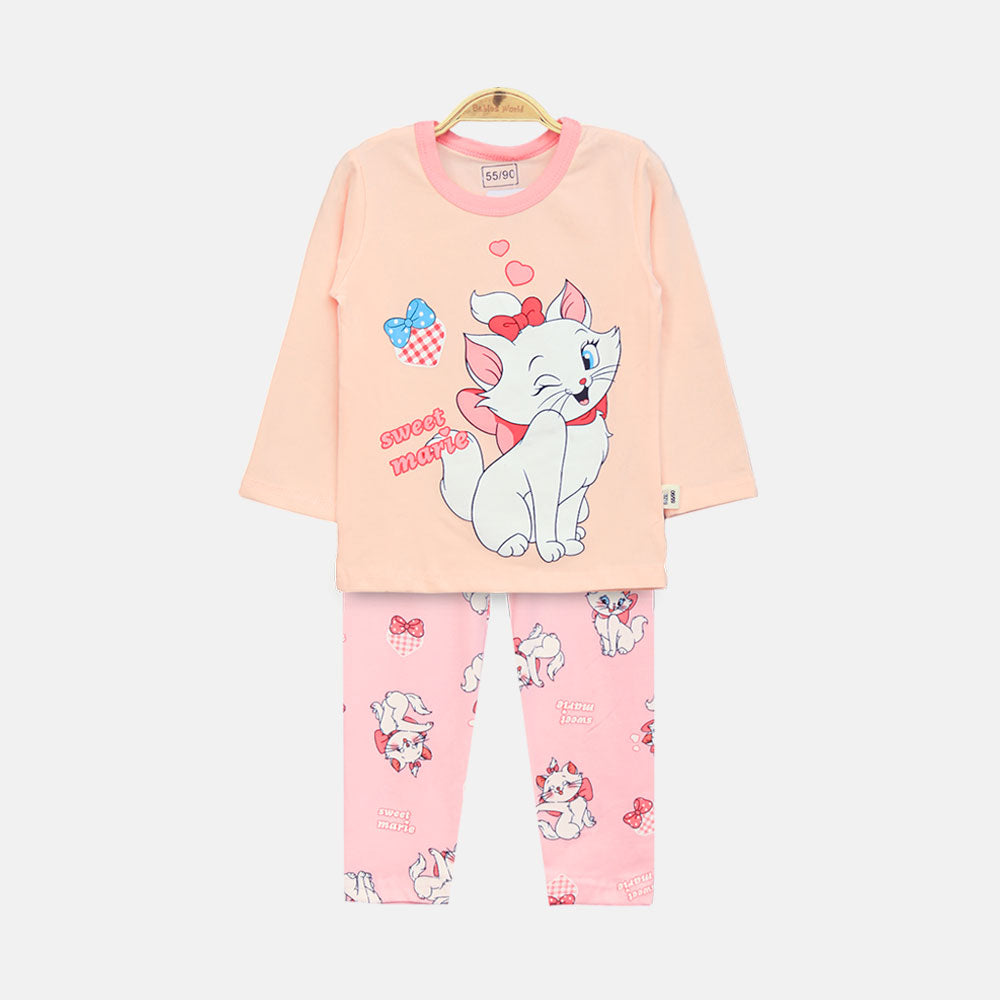 GIRL NIGHT SUIT PRETTY PINK KITTY