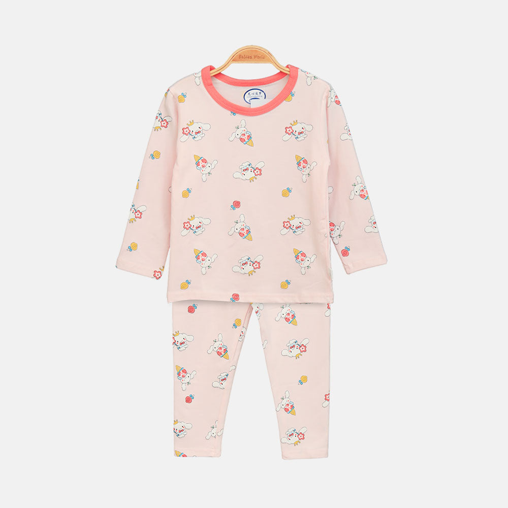 GIRL NIGHT SUIT KING BUNNY PASTEL