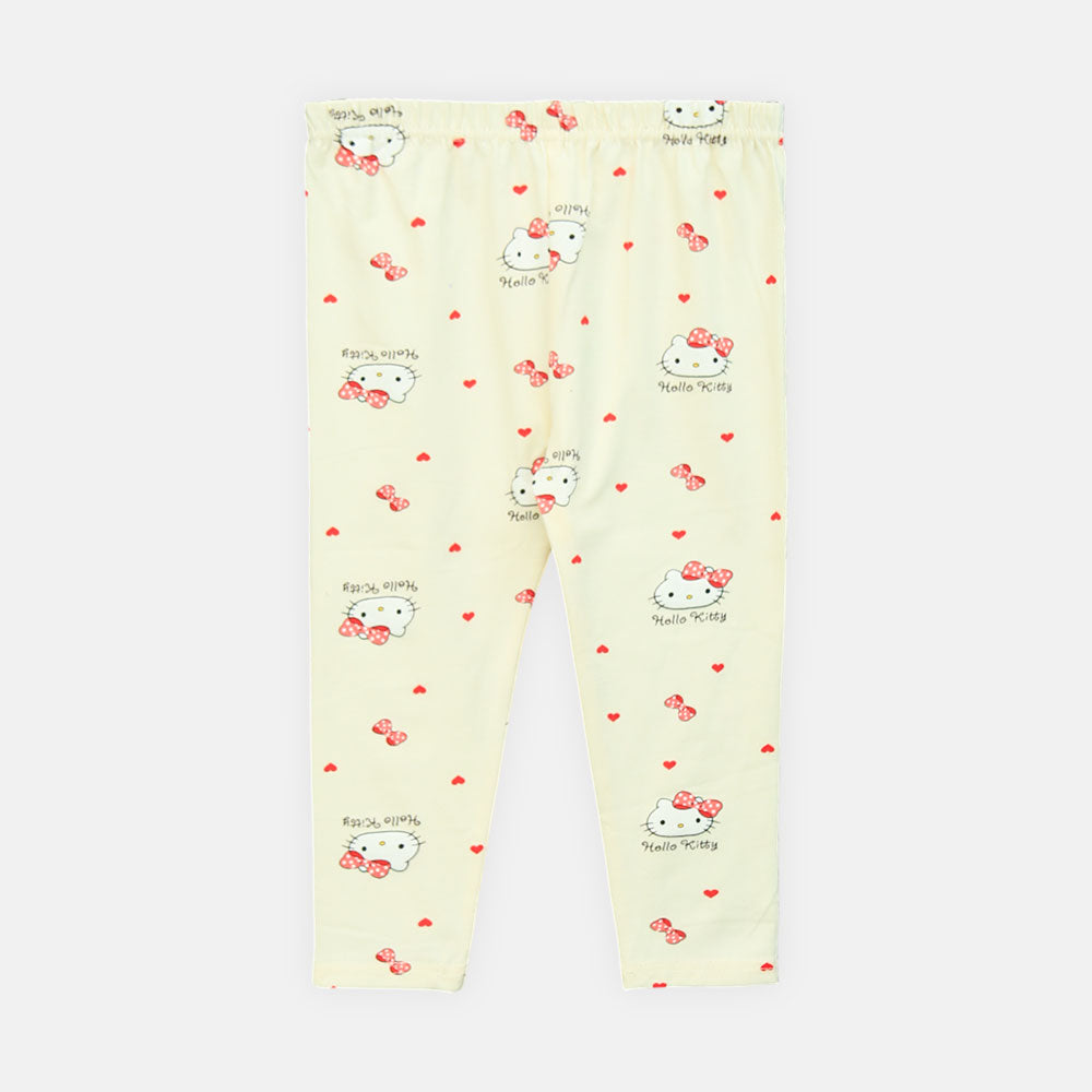 GIRL NIGHT SUIT CREAMY KITTY HEART