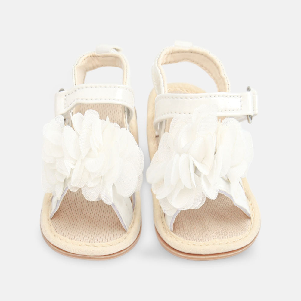 GIRL PRE WALKER SANDAL WHITE FLORAL