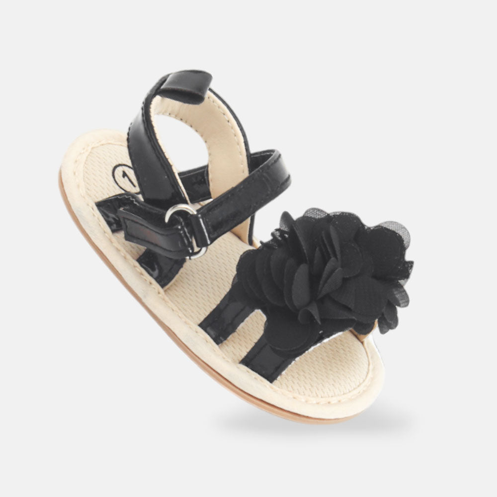 GIRL PRE WALKER SANDAL BLACK FLORAL