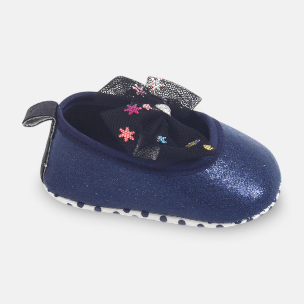 GIRL PRE WALKER SHOES NAVY GLITTER