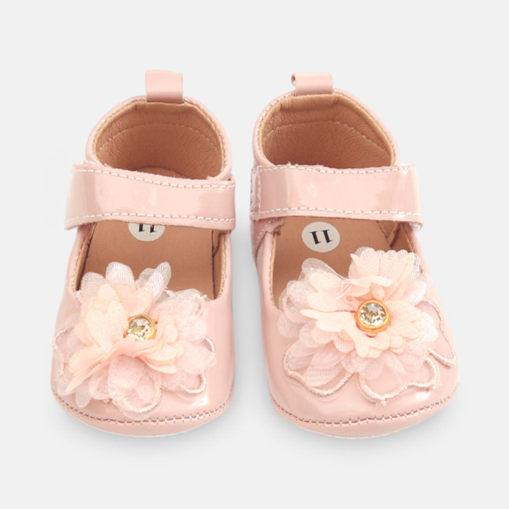 GIRL PRE WALKER SHOES LIGHT PINK FLORAL