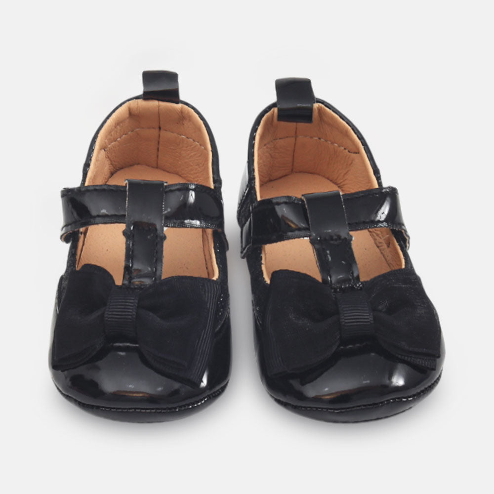GIRL PRE WALKER SHOES BLACK PATENT