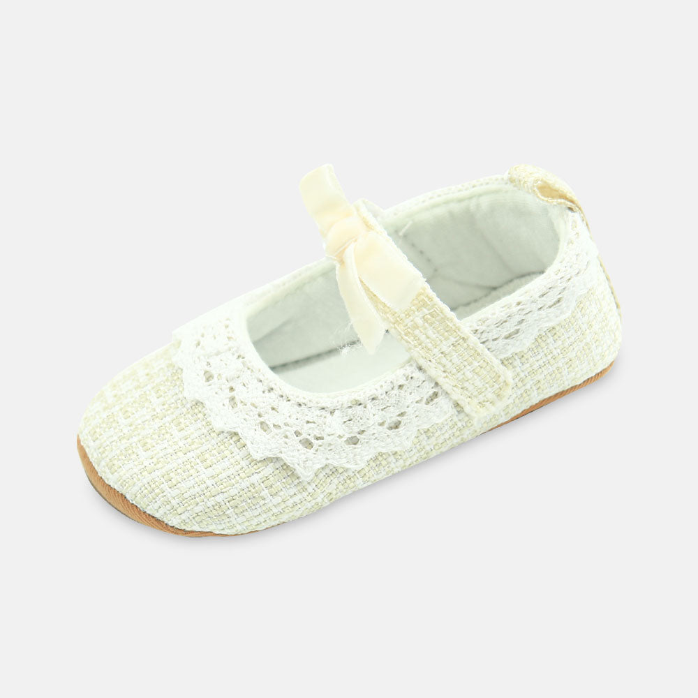 GIRL PRE WALKER CREAM LACE
