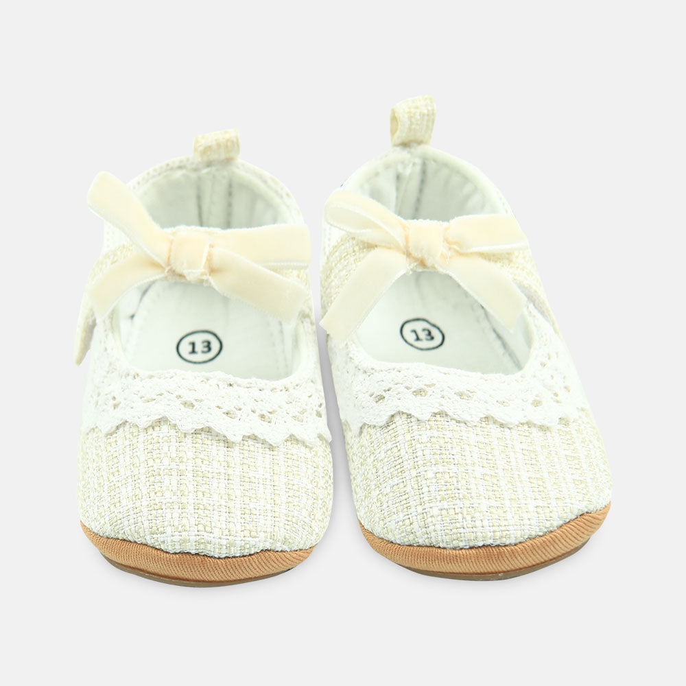 GIRL PRE WALKER CREAM LACE