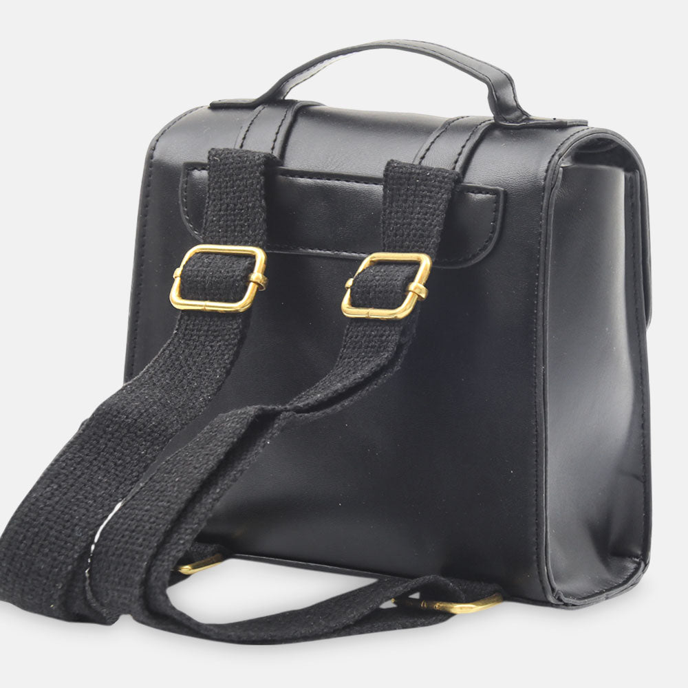 GIRL BACK PACK CLASSIC BLACK MINI SATCHEL