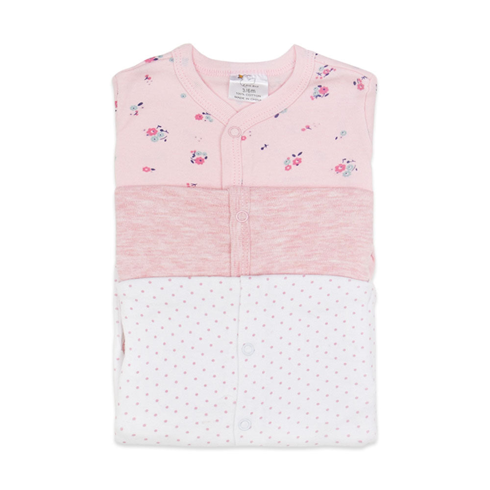 SLEEP SUITS / ROMPERS GIRLS PK-3 MULTI COLOR