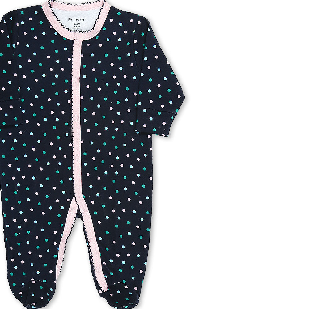 ROMPER GIRLS PK-2 & HAT PINK POLKA DOT