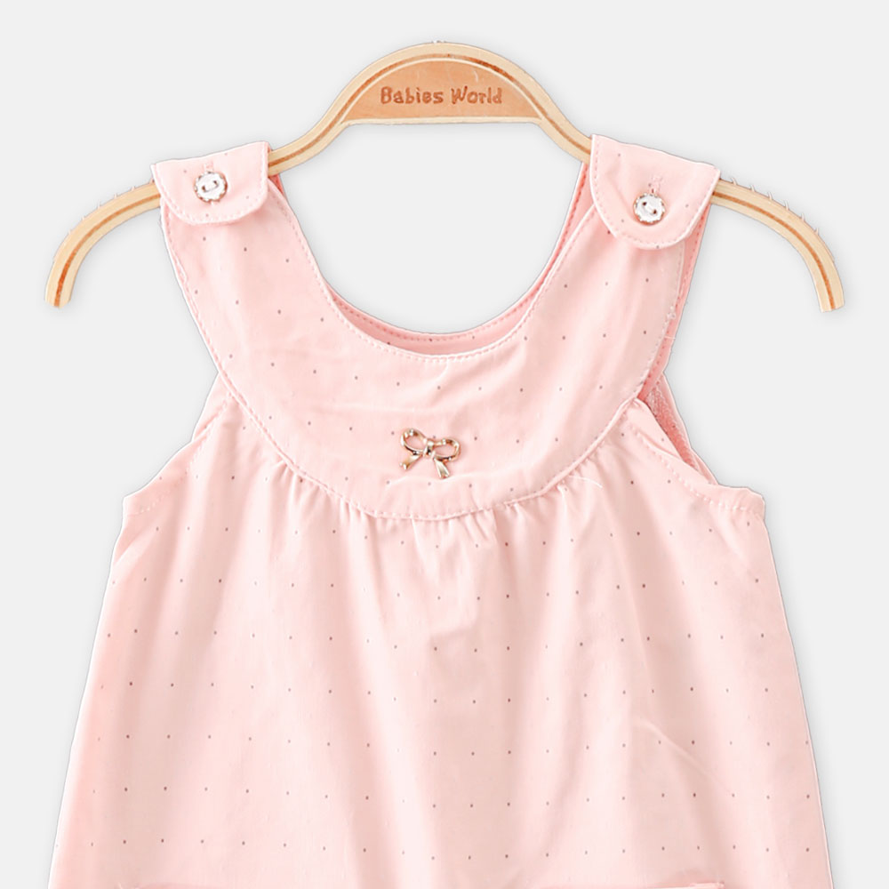 GIRL ROMPER PINK BOW