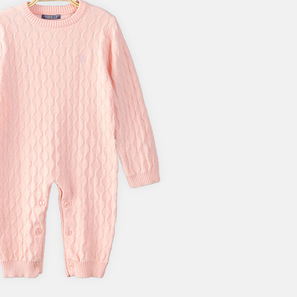 GIRL ROMPER PEACH WOOLEN RALPH LAUREN