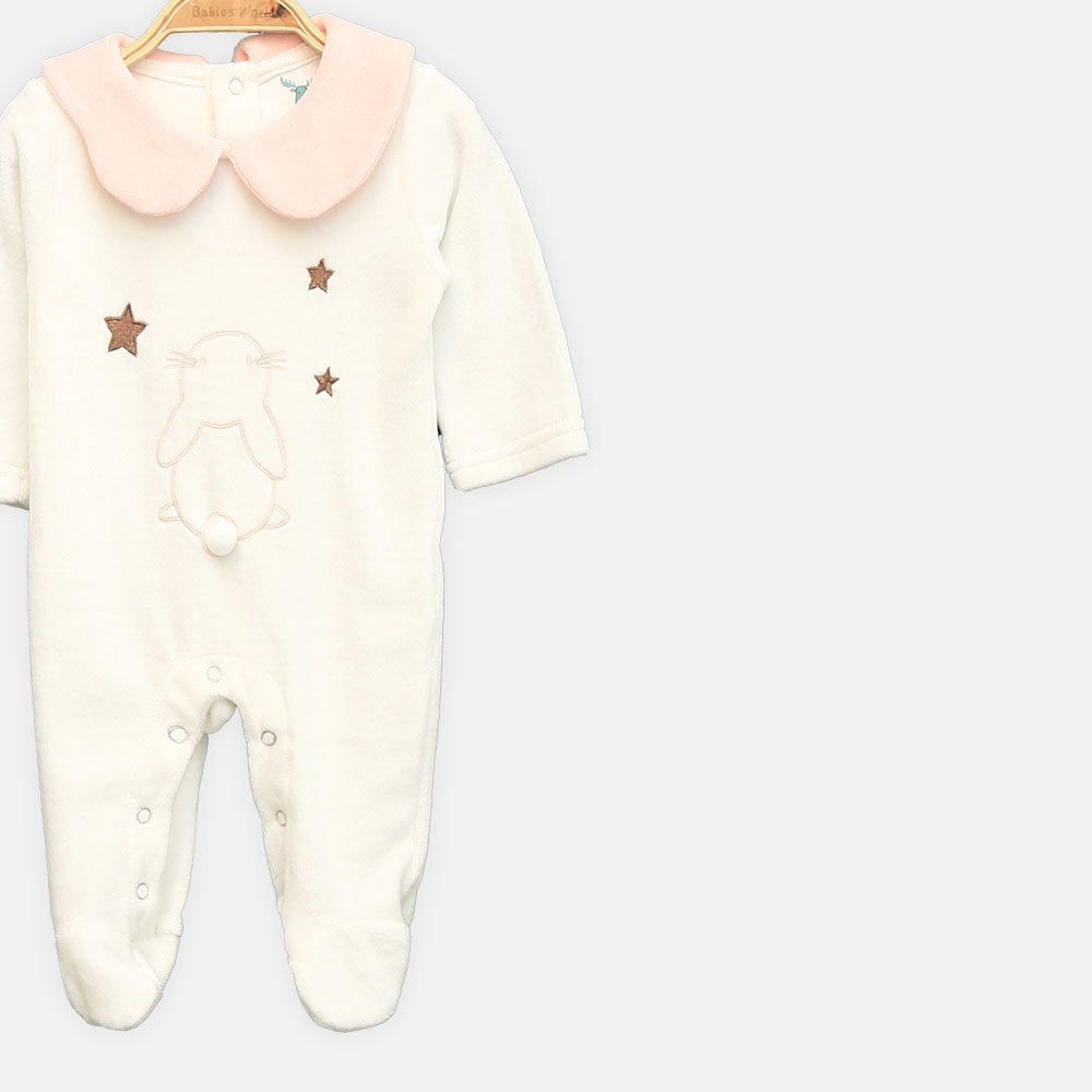 GIRL ROMPER SUNNY BUNNY PETER-PAN COLLAR