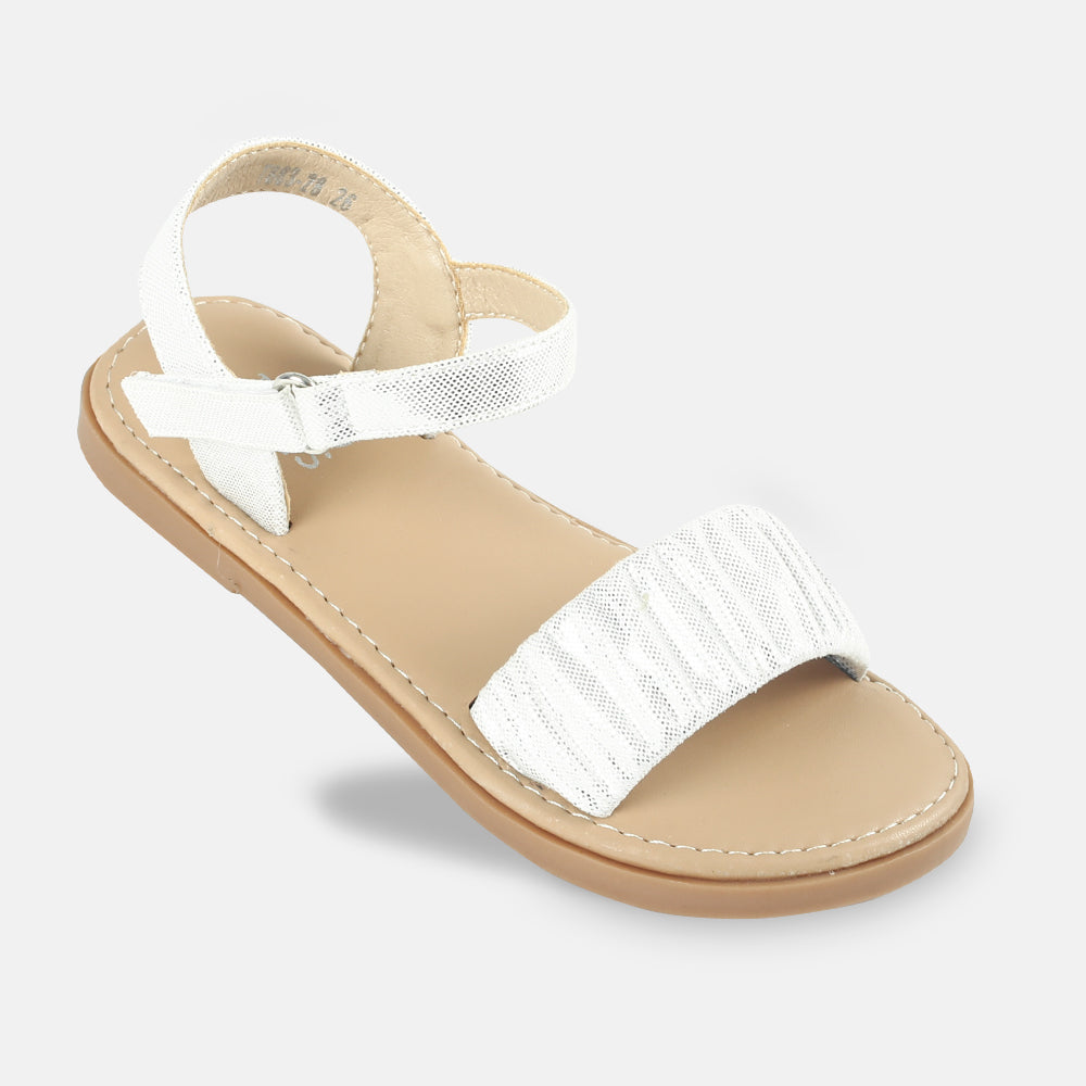 GIRL SANDAL SILVER SHIMMER