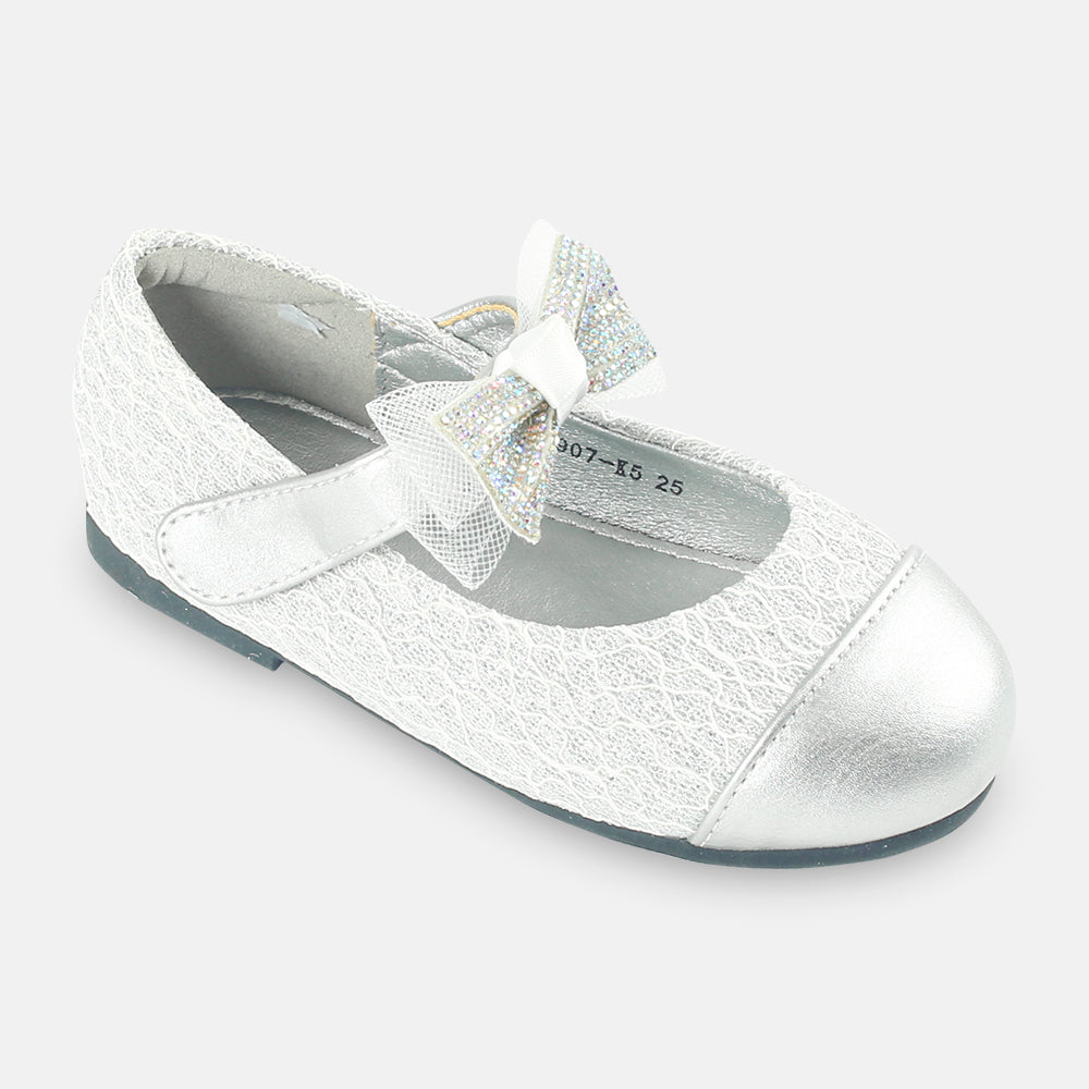 GIRL SHOES SILVER NET