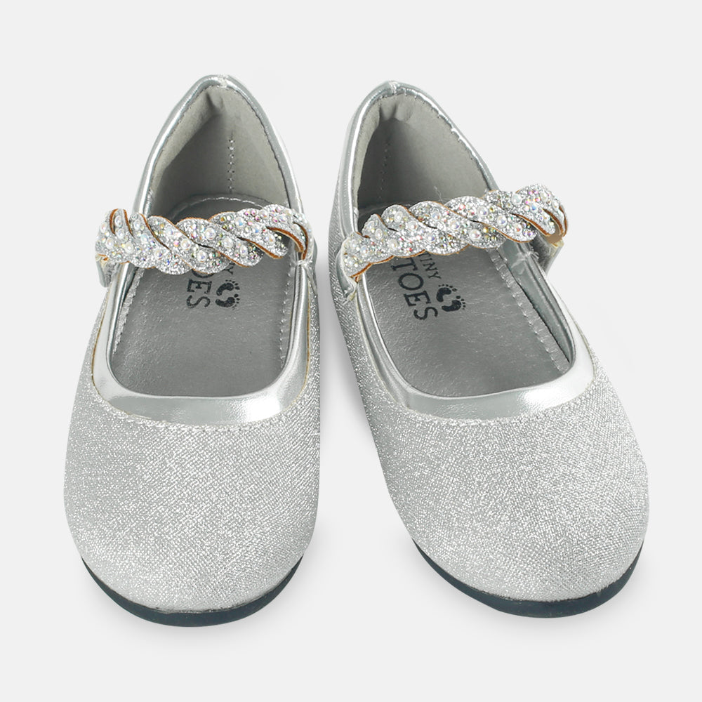 GIRL SHOES SILVER SWIRL