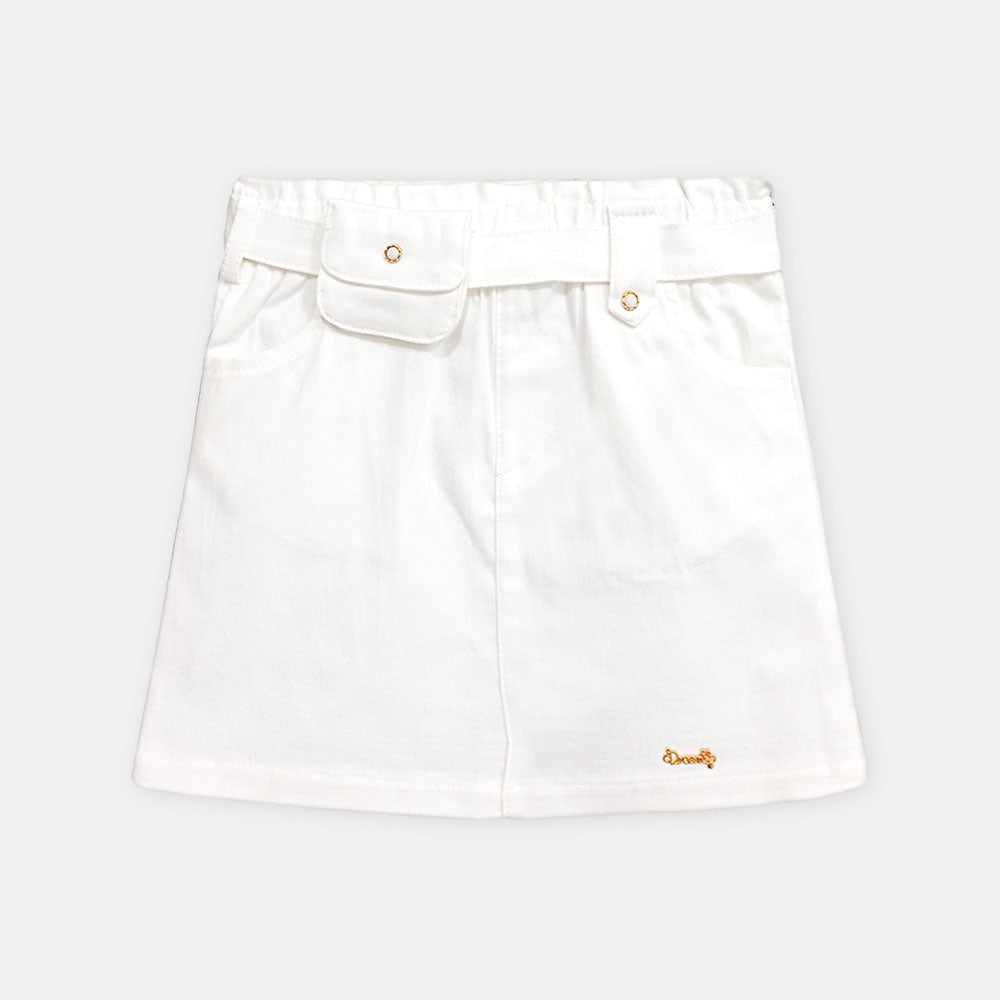 GIRL SKIRT ELEGANT WHITE DENIM