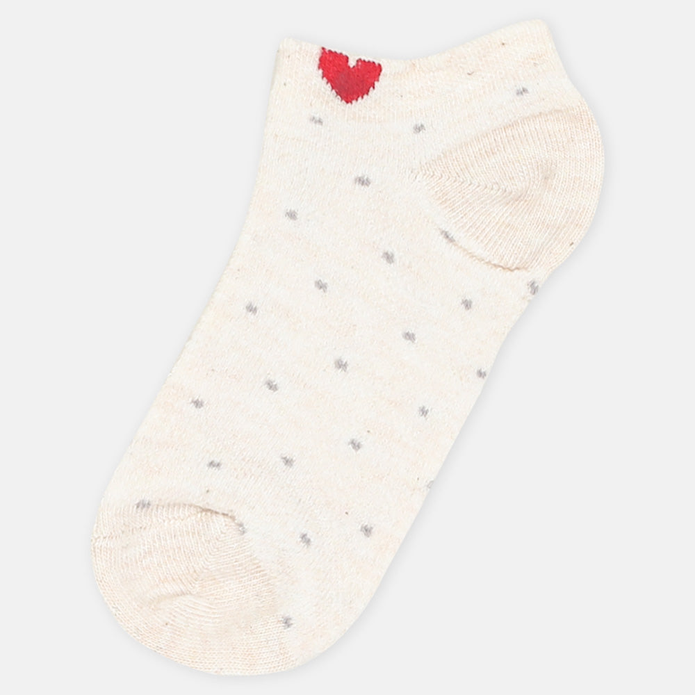 GIRL SOCKS DOTTED (BEIGE)
