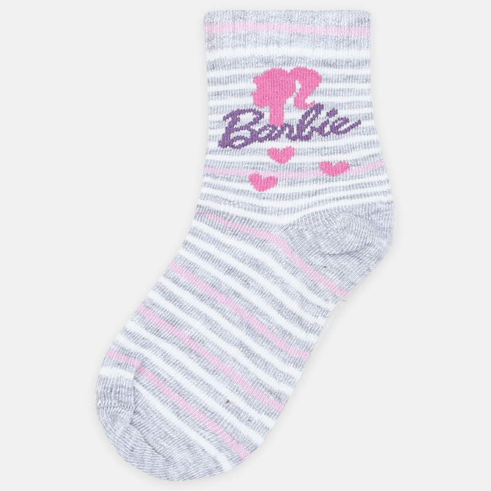 GIRL SOCKS BARBIE (GREY)
