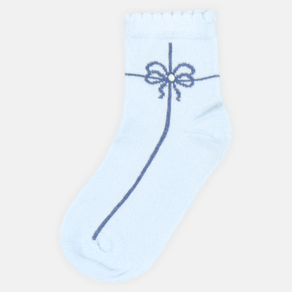GIRL SOCKS BOW BLUE