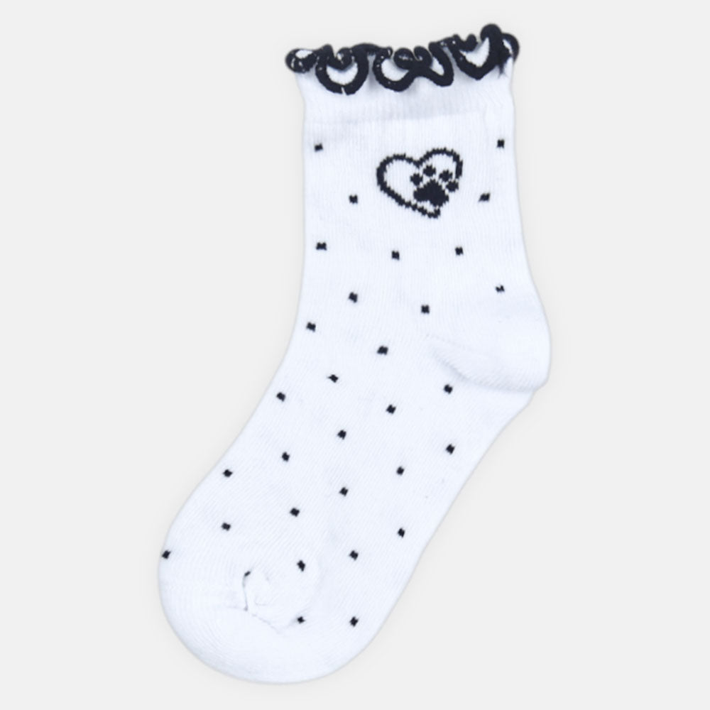 GIRL SOCKS POLKA DOT PAW