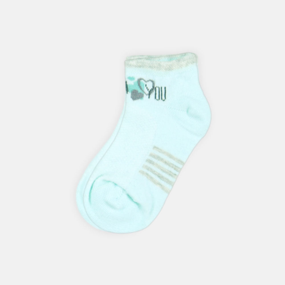 GIRL SOCKS MINT GREEN ANKLE
